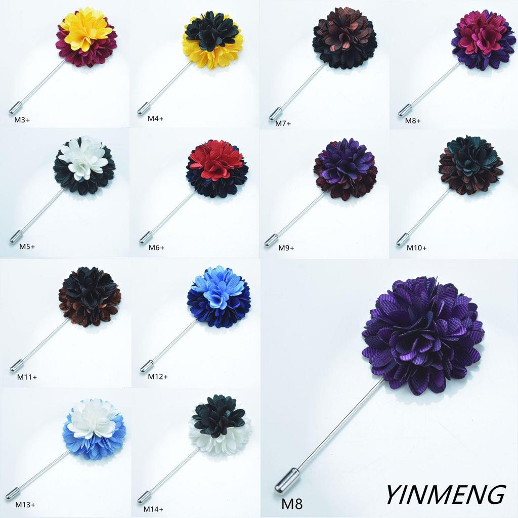 Handmade Floral Blue Corsage Brooch for Men & Women