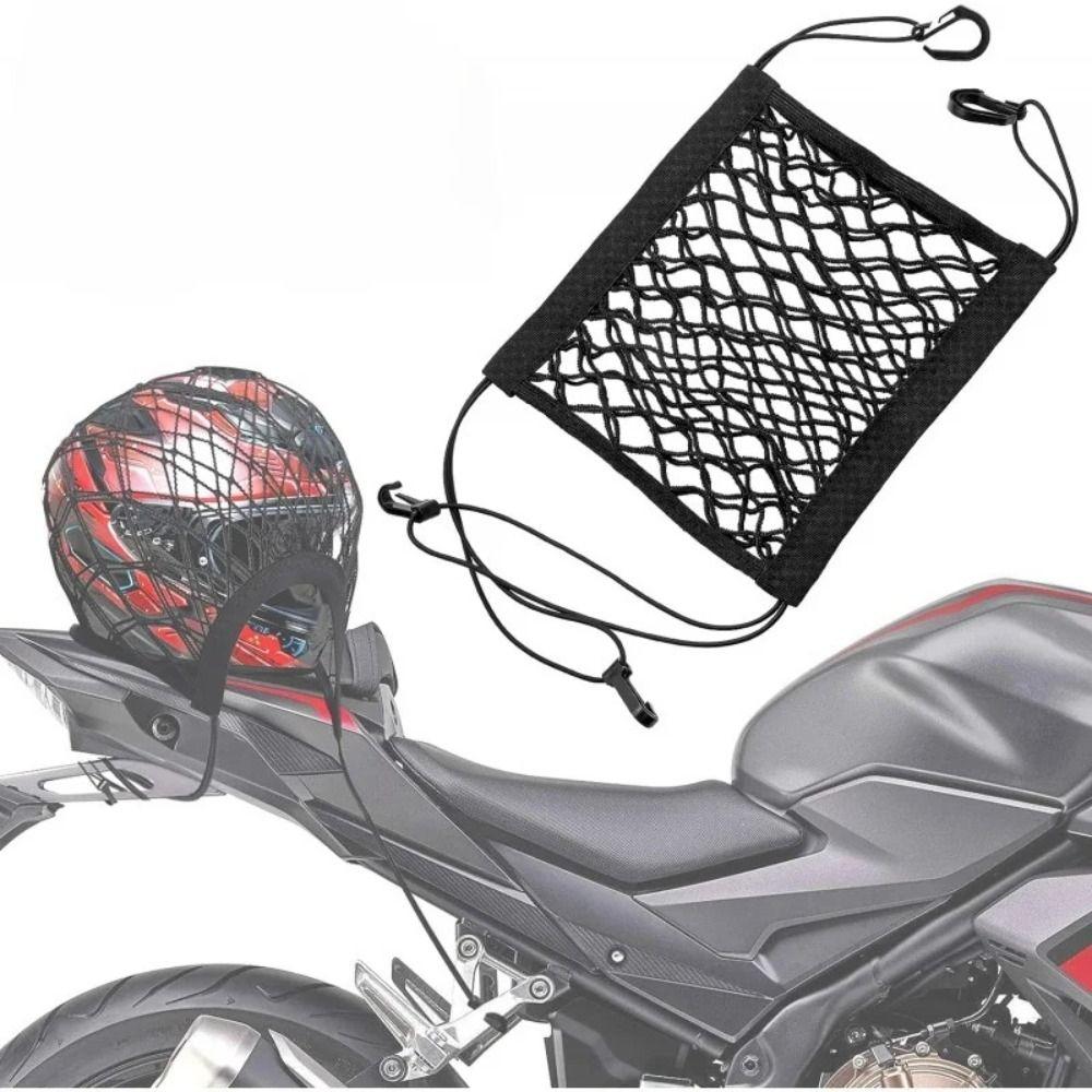 

Adjustable Cargo Net Double Layer Mesh Net Easy to Use Luggage Net Motorcycle style 1