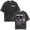 Rapper Duki ADA Tour  Vintage Washed Tshirt Men Women Clothing Hip Hop Oversized Tshirts Cotton Cozy Short Sleeve T Shirts