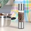 Pepper Mill Grinder Manual Pepper Mill Adjustable Grinder Adjustable Coarseness Stainless Steel Pepper Mill Refillable Salt