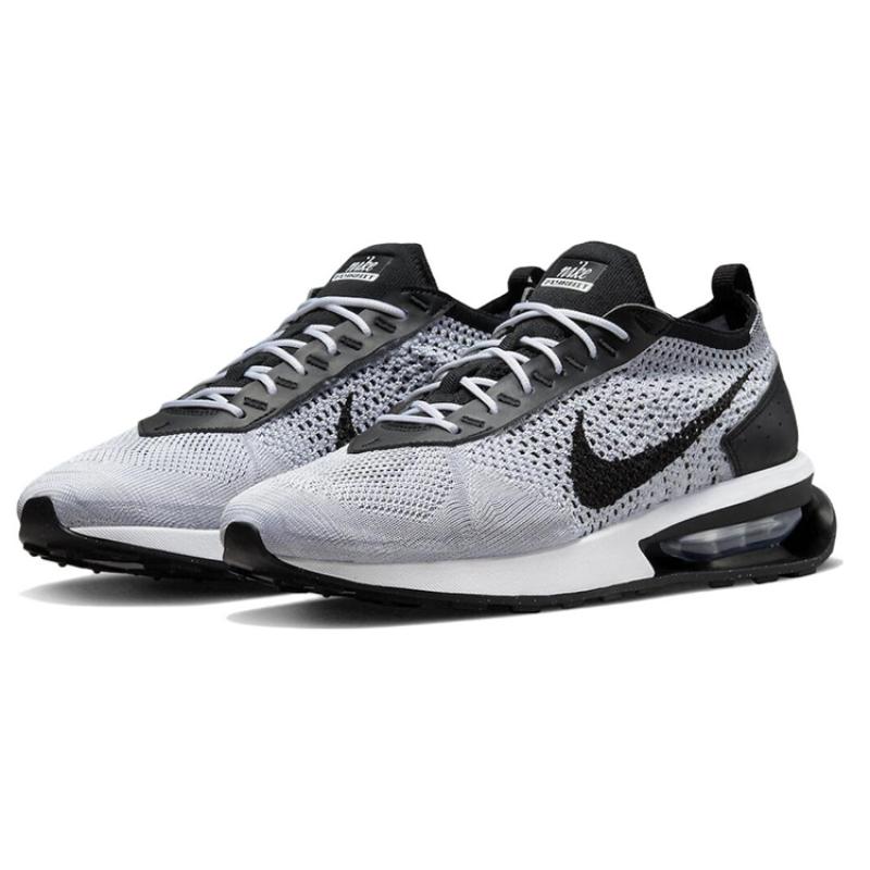 Nike Air Max Flyknit Racer Pure Platinum Svarte Sneakers Fritidssko DJ6106-002