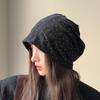 Autumn Baggy Beanies for Women Korean Holes Ear Protection Sloughy Hats Solid Color Lady Girl Pullover Caps