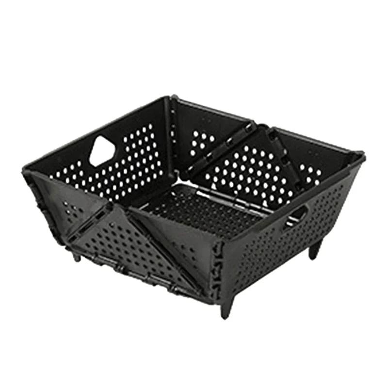 Drain Basket, Fruit Basket, Multifunctional, Foldable, Portable Plastic, Large Capacity, Raised Tiptoe, Vegetable Basket
