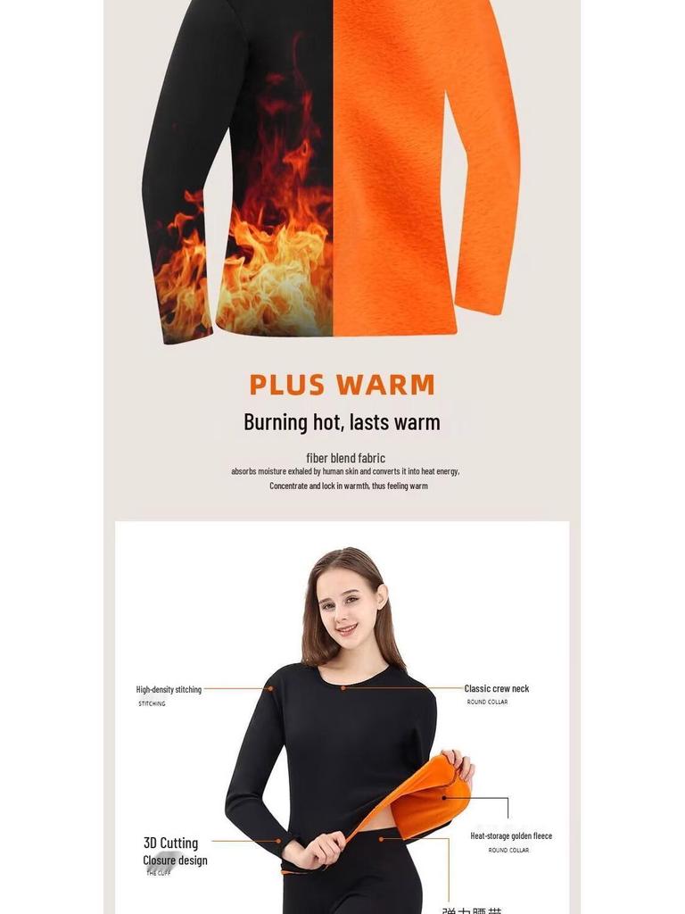 Men's and Women's Winter Thermal Underwear Long Johns Set