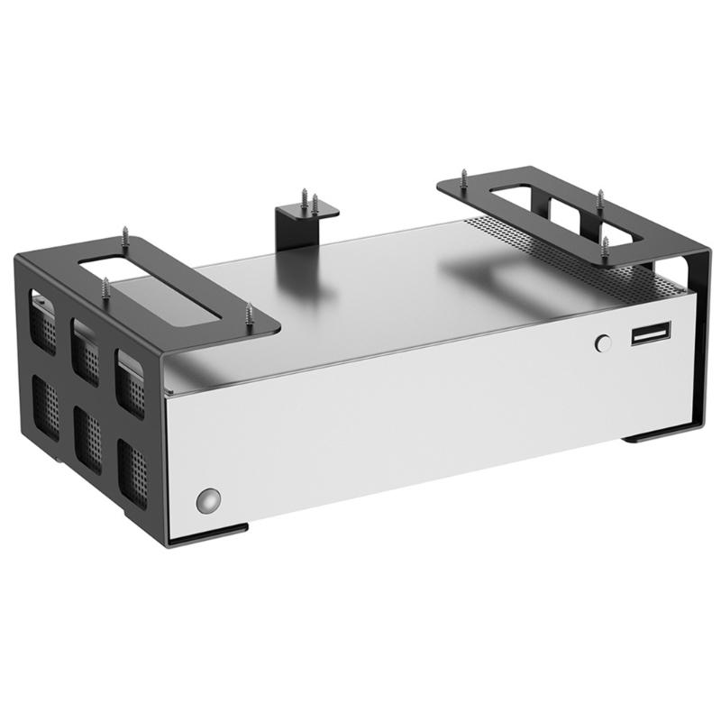 Wall Or Under Shelf Holder Mounting Bracket for Game Console,  Home Office Dorm Use, Small Electronics And Media Devices