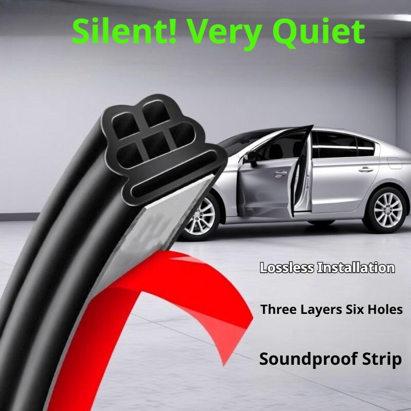 SEAMETAL Car Door Seal Strip 5/12/16m Rubber Sealant Noise Insulation Anti-Dust Soundproofing Auto Hood Trunk Sealing Strips Accessories