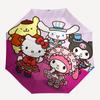 1pc Hello Kitty & Friends Automatic Opening Folding Umbrella with 8-Rib Iron Frame - Portable Tri-Fold Design for Outdoor Use, Perfect Gift for Fans,