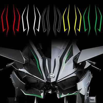 4 pezzi adesivo riflettente per carenatura moto striscia anteriore per Kawasaki Ninja NINJA400 H2 H2SX stile adesivi a forma di fiore