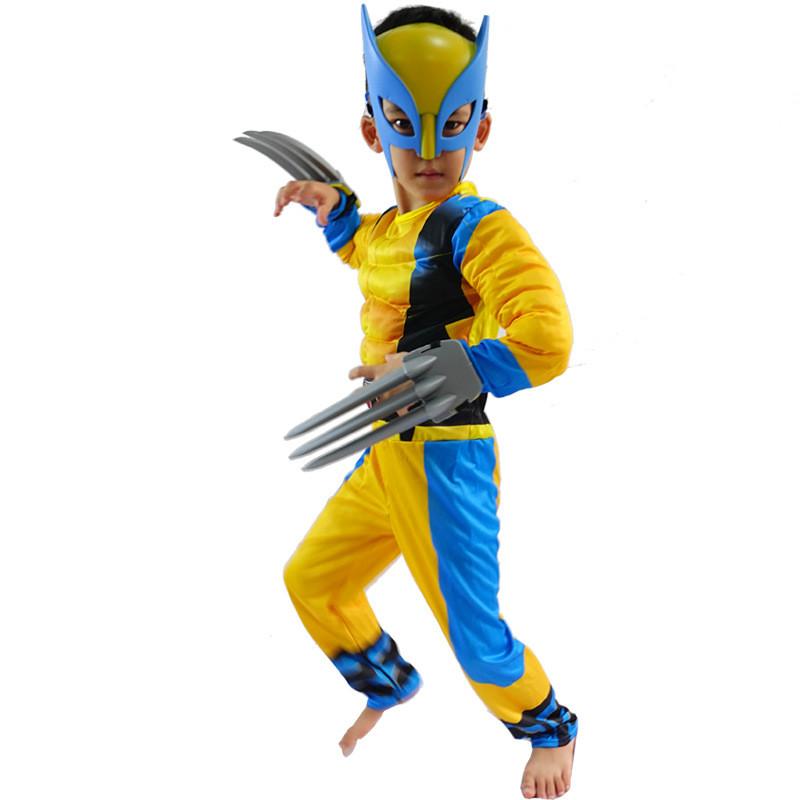 Comfortable Cotton Wolverine Costume Full Bodysuit For Halloween And Children's Day Celebrations