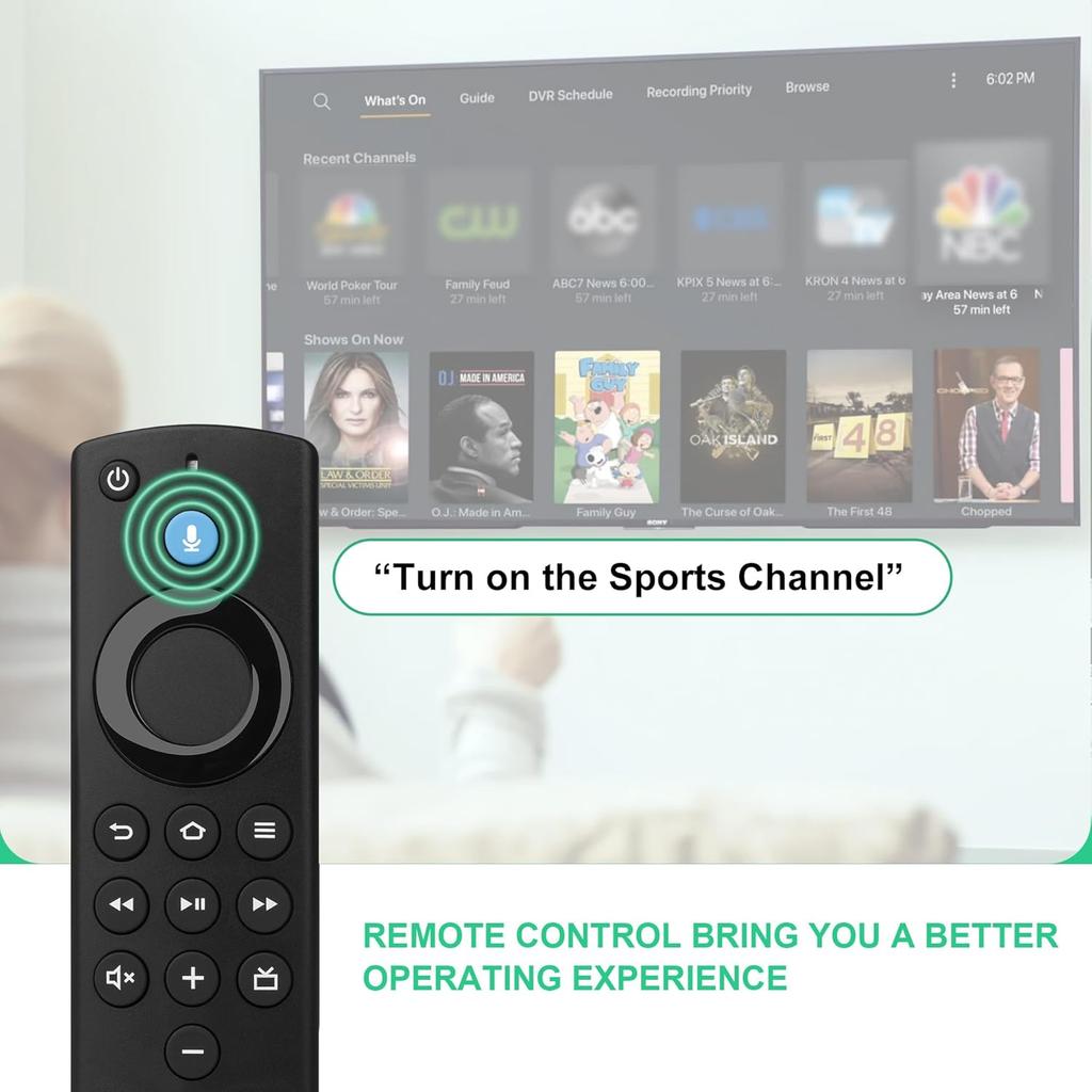 Replacement Voice Remote 3rd Gen,Compatible with AMZ Smart TV (Stick/4K/4K Max/Lite/Cube),for Insignia-Toshiba-Pioneer Smart TV
