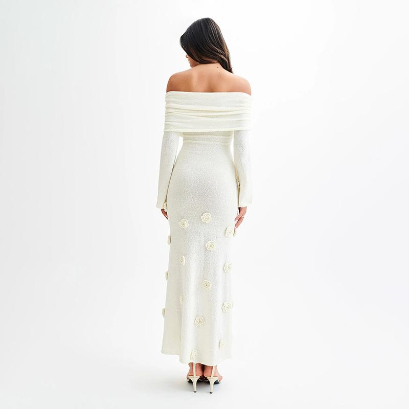 Strandrock Damen Einfarbig Gestrickt Schwebende Blume Strand Bikini Badeanzug Damenkleid