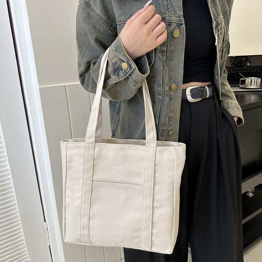 Comfortable Handle Hand-held Tote Bag Portable Single-shoulder Bag  College