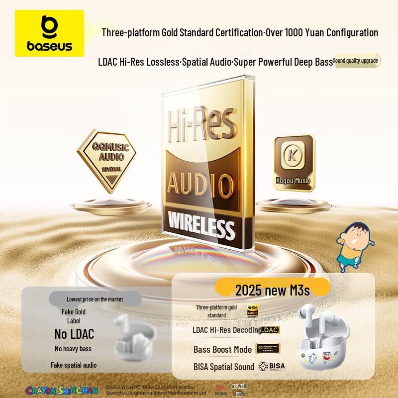 Baseus M3s Crayon Shin-chan Active Noise Cancelling Bluetooth Earbuds