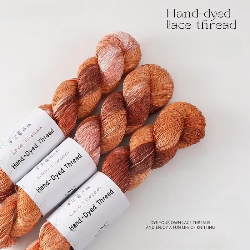 1PC 100g Cotton Bamboo Fiber Yarn for DIY Hand Knitting Hand-Dyed Lace Gradient Color Crocheting Sweaters Shawl Scarves