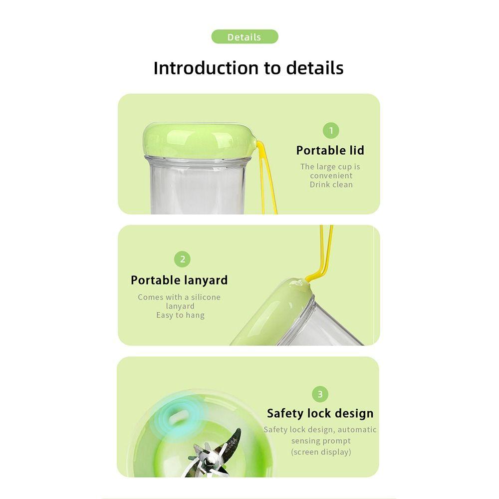 USB Rechargeable Auto Juicing Cup Portable Electric Fruit Juicer Fruit Blender Cup Fresh Juice
