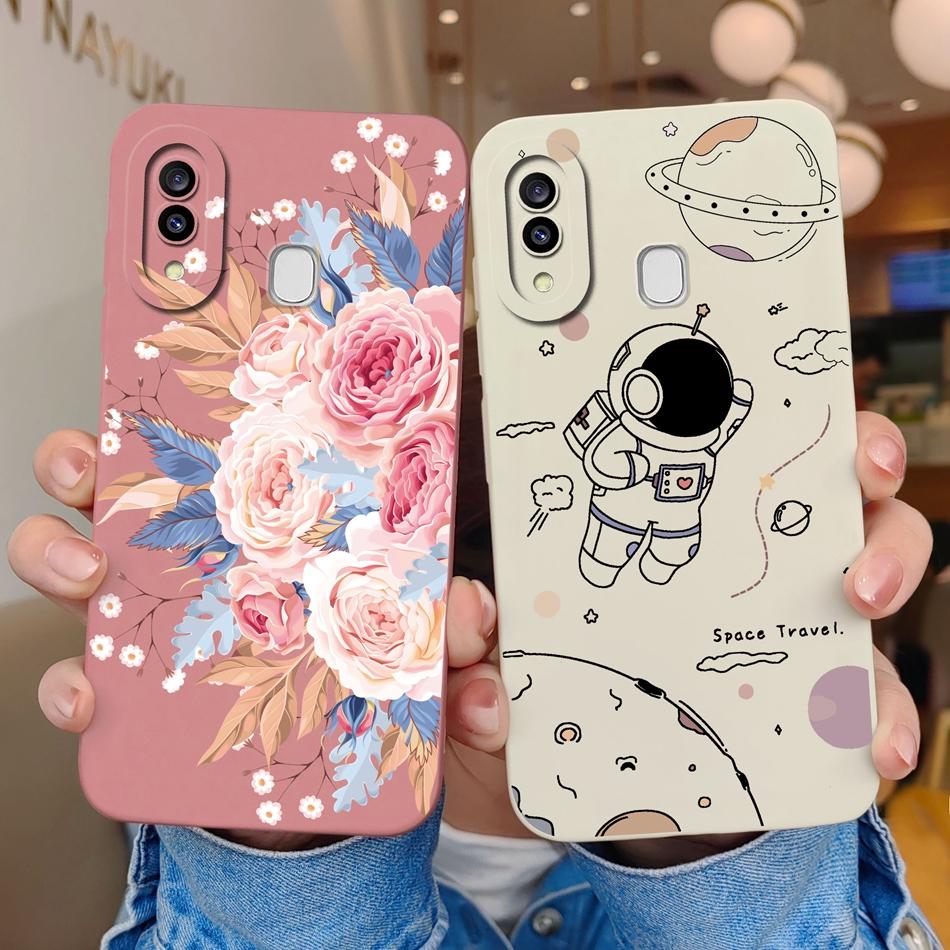 Case For Samsung Galaxy A30 A30S Artistic Style Soft Smooth Liquid Silicone Camera Protective Back Cover For Samsung A30S Funda