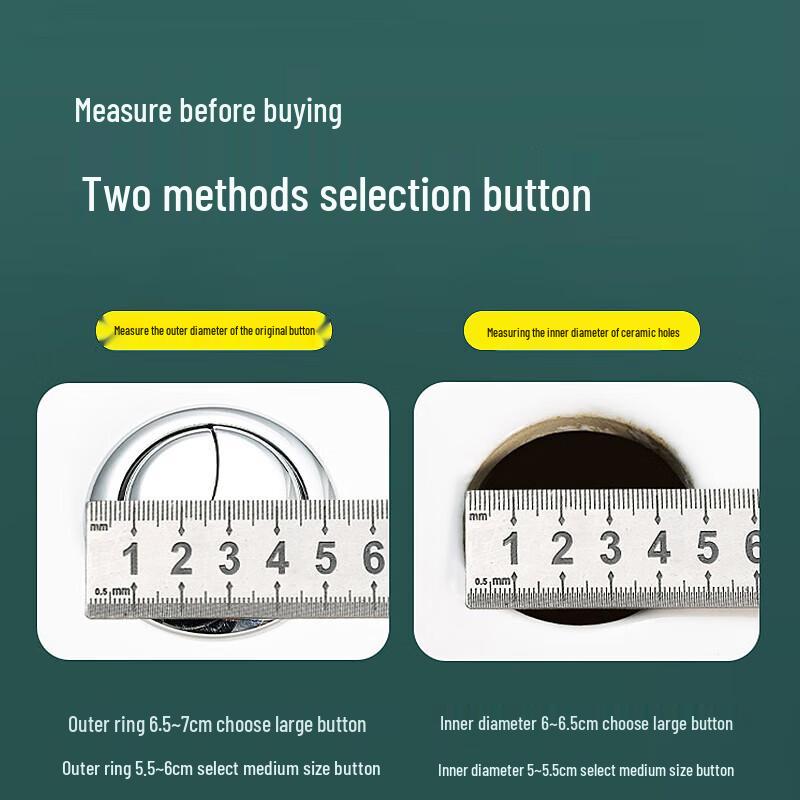 Bo Yi Duo Large Round ABS Toilet Flush Button