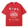 Raunisex T Shirt Food Lover Kawaii Japanese Style Streetwear Foodie Noodle TShirt Unisex Unisex Pure Cotton Short Sleeve TShirts