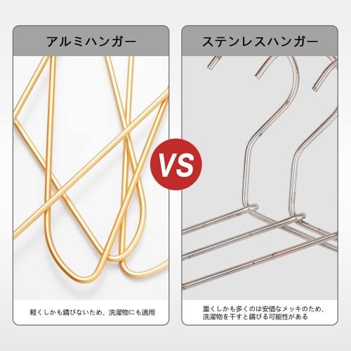 EECCKAYI Aluminum Clothes Hangers, Matte Gold, Elegant and Simple Design, Space-Saving, Rust-Resistant, Ultra-Lightweight, Durable, Unisex, 20-Piece S