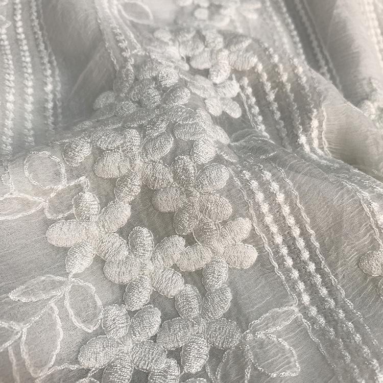 Stylish Double-Layer Embroidered Faux Silk Women's Blouse with Ruffle Trim - Q Goods!