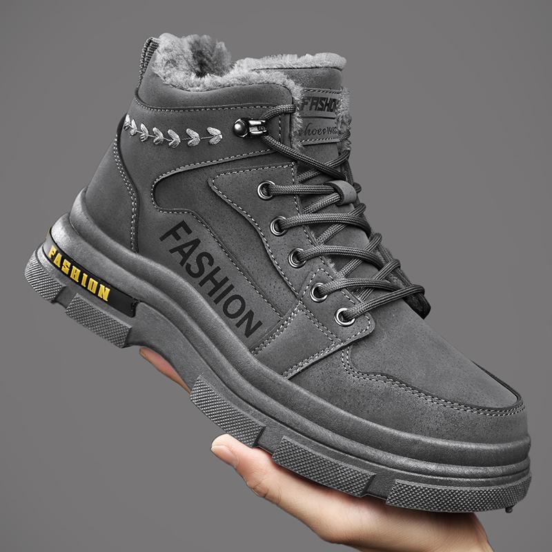 Pánské Absorpce otřesů Protiskluzové a odolné proti opotřebení Střední Móda Outdoor Bavlna Boty Martin Boty Běžné Pánské Boty Sněhule
