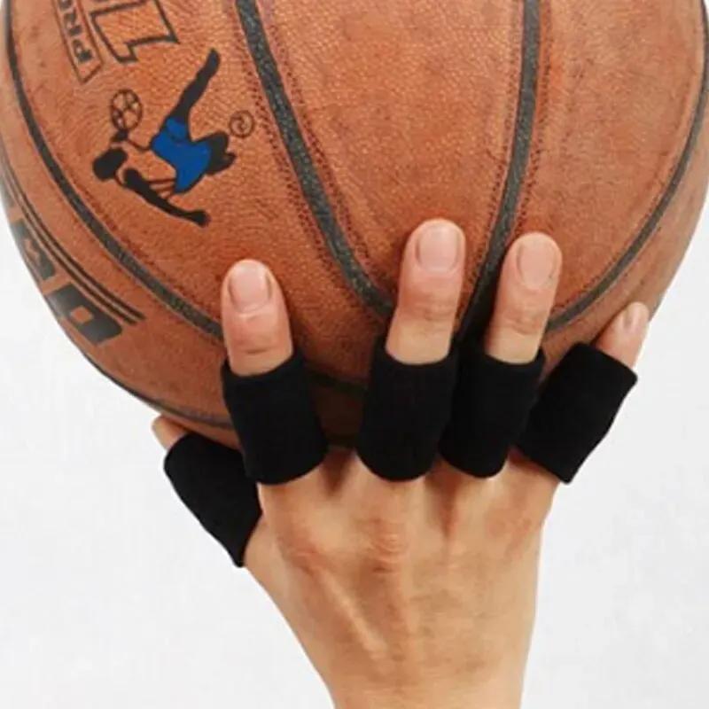 10Pcs Finger Protection Arthritis Support Finger Guard Outdoor Sports Basketball Volleyball Elastic Finger Sleeves Elastic