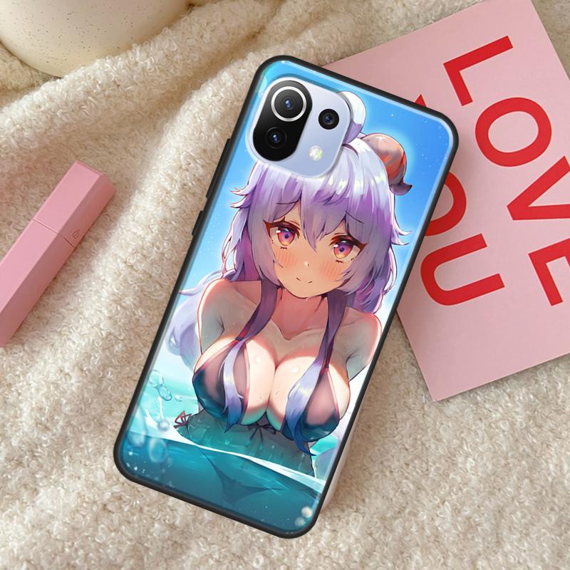 Genshin Impact Sexy Cute Girl Phone Case For Xiaomi Mi 11 Lite 12 11T Pro POCO X3 Pro X3 GT F1 F3 M3 M4 X4 Pro Cover