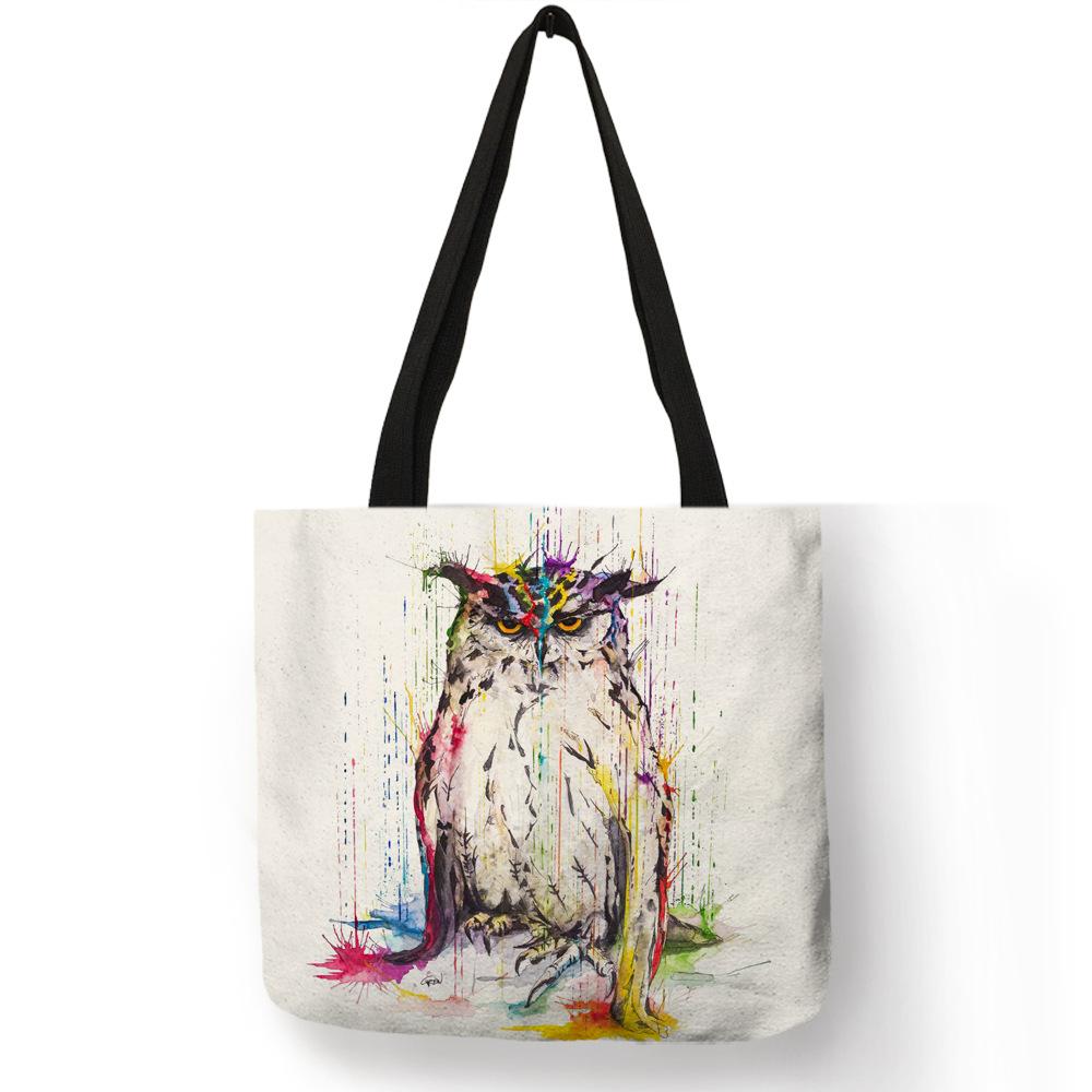 Sac à bandoulière en toile à imprimé animalier vintage - Grand, durable et élégant fourre-tout pour les courses et les livres