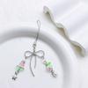 Lovely Beaded Bowknot Phone Strap Charm Pendant with Star Accents Sturdy Handbag Adornment Craft Supplies for Girls