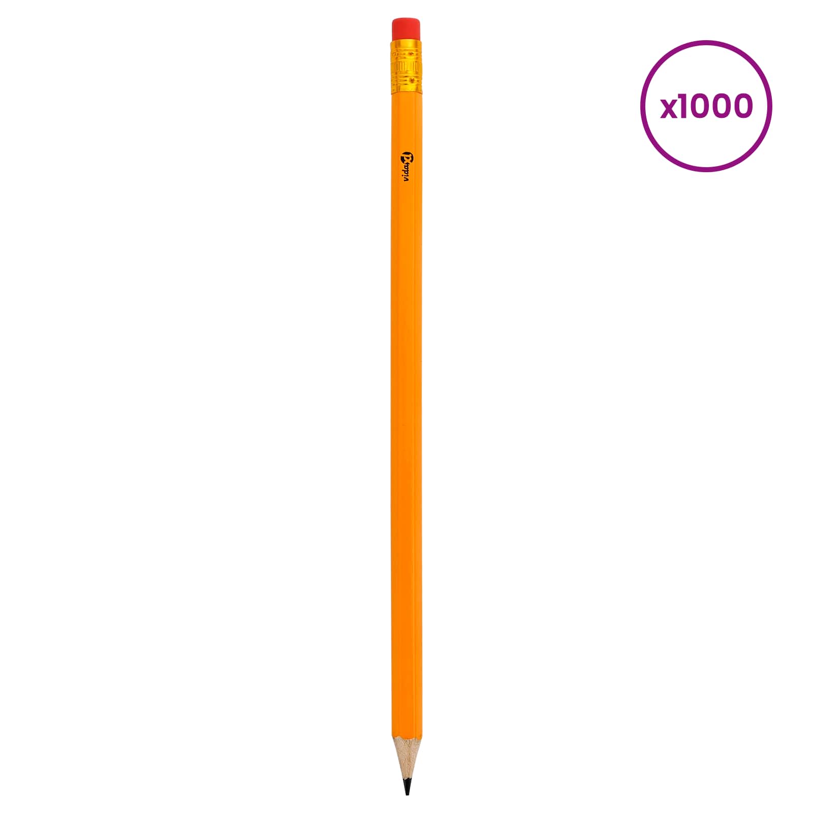 HB-Bleistifte 1000 Stück Ø 0,7 x 18,5 cm Gelb