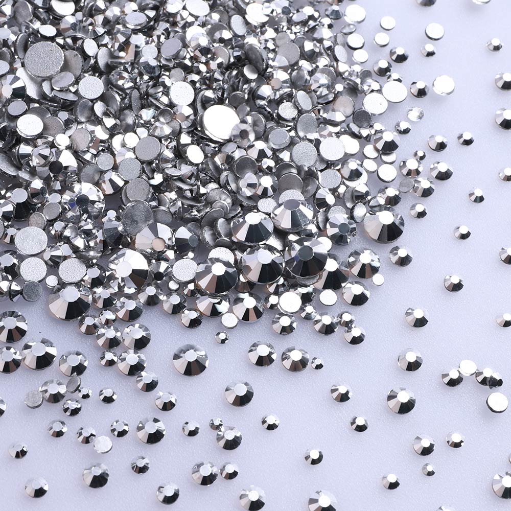 High Quality Rhinestone Non Hotfix Bulk Transparent Crystal AB Glass Rhinestones Mixed Sizes
