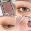 Single Color Eye Shadow Plate Shiny Crystal Glitter Eye Makeup Brightening Female Pearlescent Thin and Glittering Earth Color Flashing Smoky Makeup
