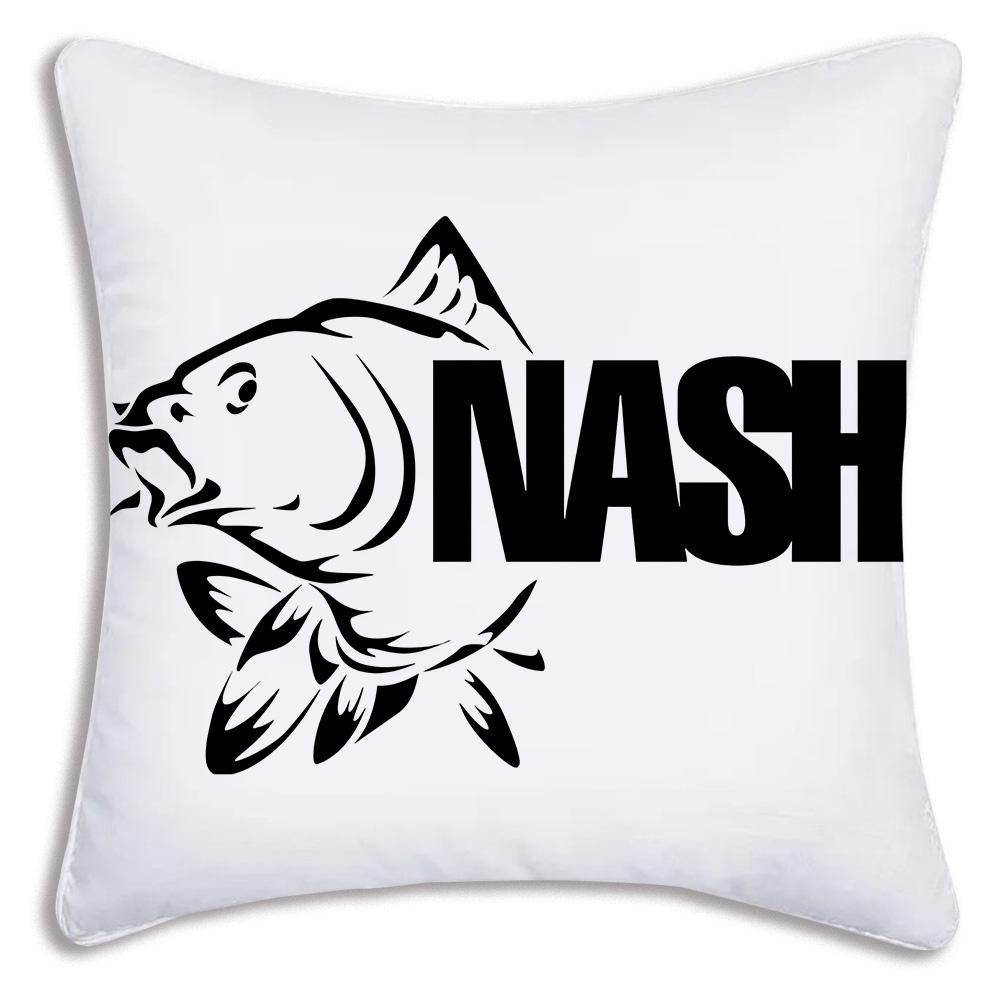 Pillow Covers Cool Nash Fishing Logo Sofa Decorative Home Double-Sided Printing Short Plush Cute Cushion Cover