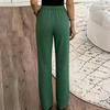 Women's  Pants Linen Pants Women Wide Leg High Waisted  Elastic Waist Casual Summer Beach Vacation Pants