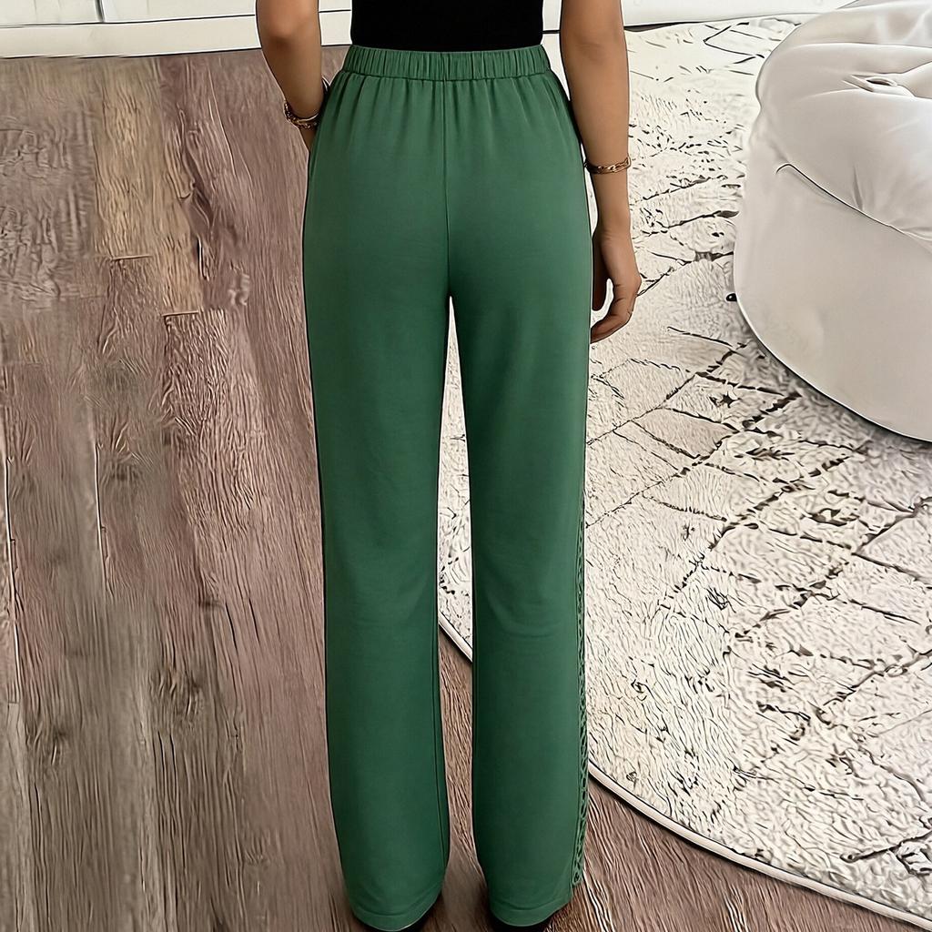 Women's  Pants Linen Pants Women Wide Leg High Waisted  Elastic Waist Casual Summer Beach Vacation Pants