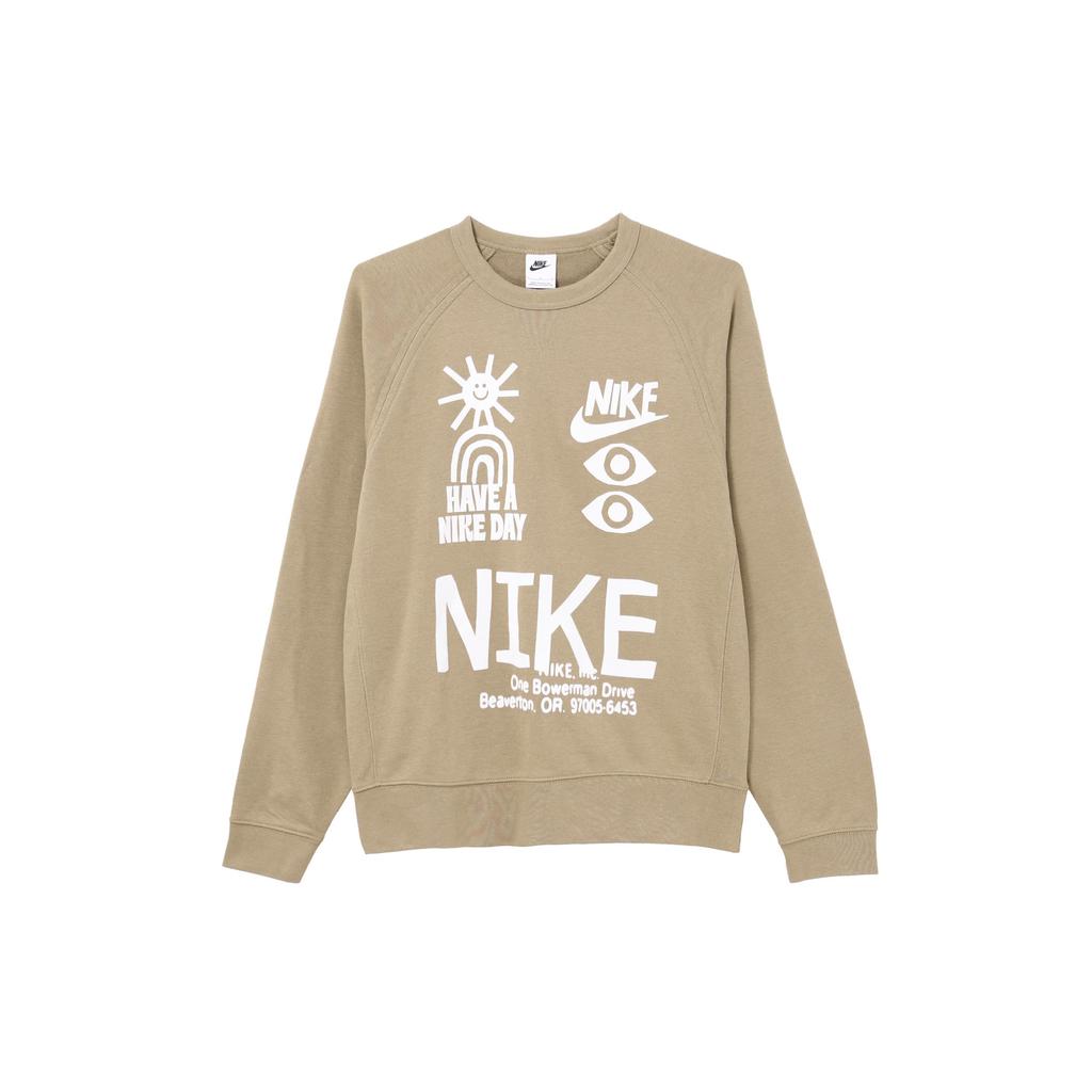 Nike Sweatshirts Men's Khaki Crew Neck Moderate Regular DQ4170-247