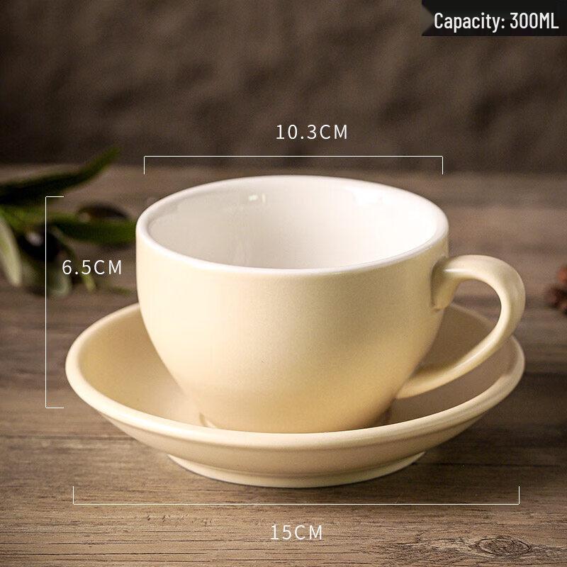 300ml Ceramic Latte Art Coffee Cup with Lid