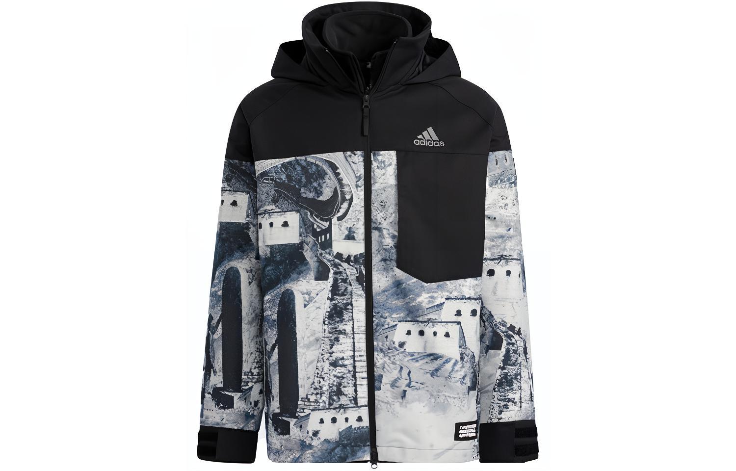 Adidas DWR Jackets Unisex Black Hooded Moderate Other H23107 XXL