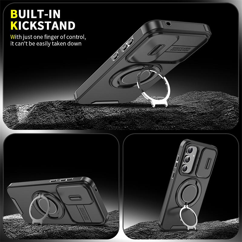 Armor Lens Protecte Case For Samsung Galaxy A56 A36 A26 A16 5G Magnetic Ring Cases for Samsung A55 A54 A35 A25 A15 A14 A13 Cover
