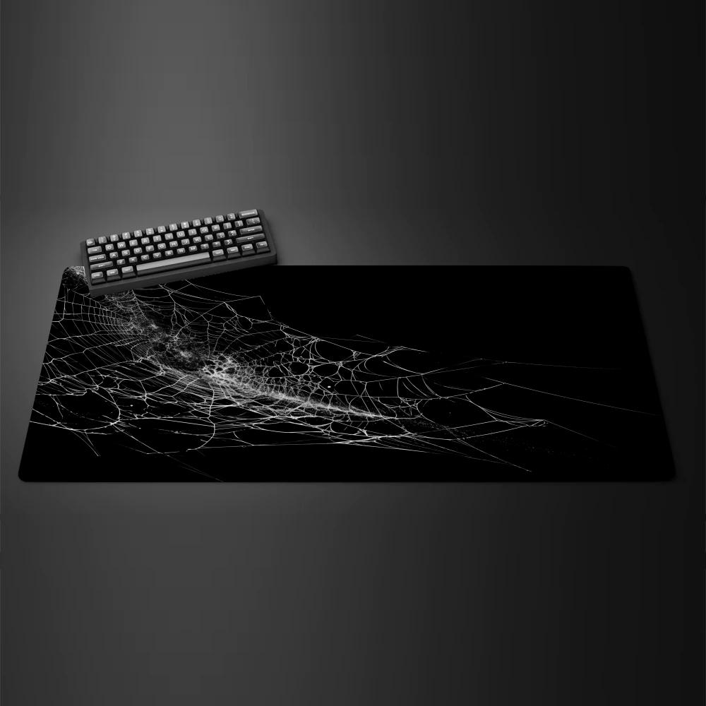 Tappetino Mouse Ragnatela Grande Computer Ufficio Gioco Tavolo Tappetini XXL Gomma Antiscivolo Tastiera Gaming Mousepad Lunghi Tappetini da Scrivania