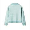 Fila White Fashion Comfortable Simple Personality Casual Versatile Warm Knit Sweater Women Sweater Light-Blue F11W543406FLB