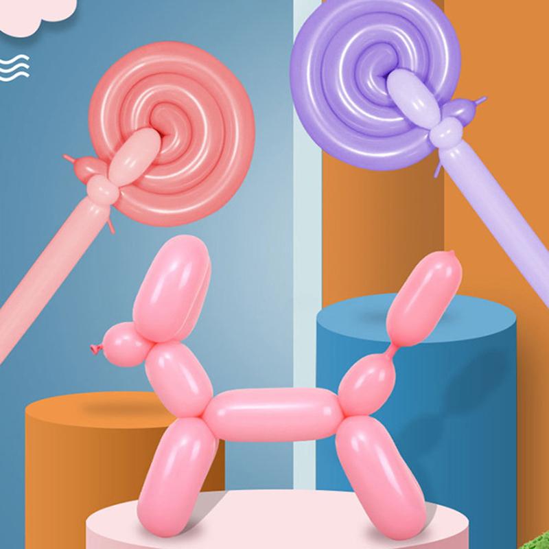 100/200Pcs Long Balloon Latex Children Diy Toy Woven Balloon Design Cute Cartoon Color Elastic Kids Boys Girls Birthday Gifts