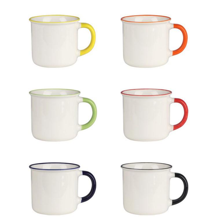 Kreative Keramiktasse mit individuellem Logo für Thermotransfer und Werbegeschenk