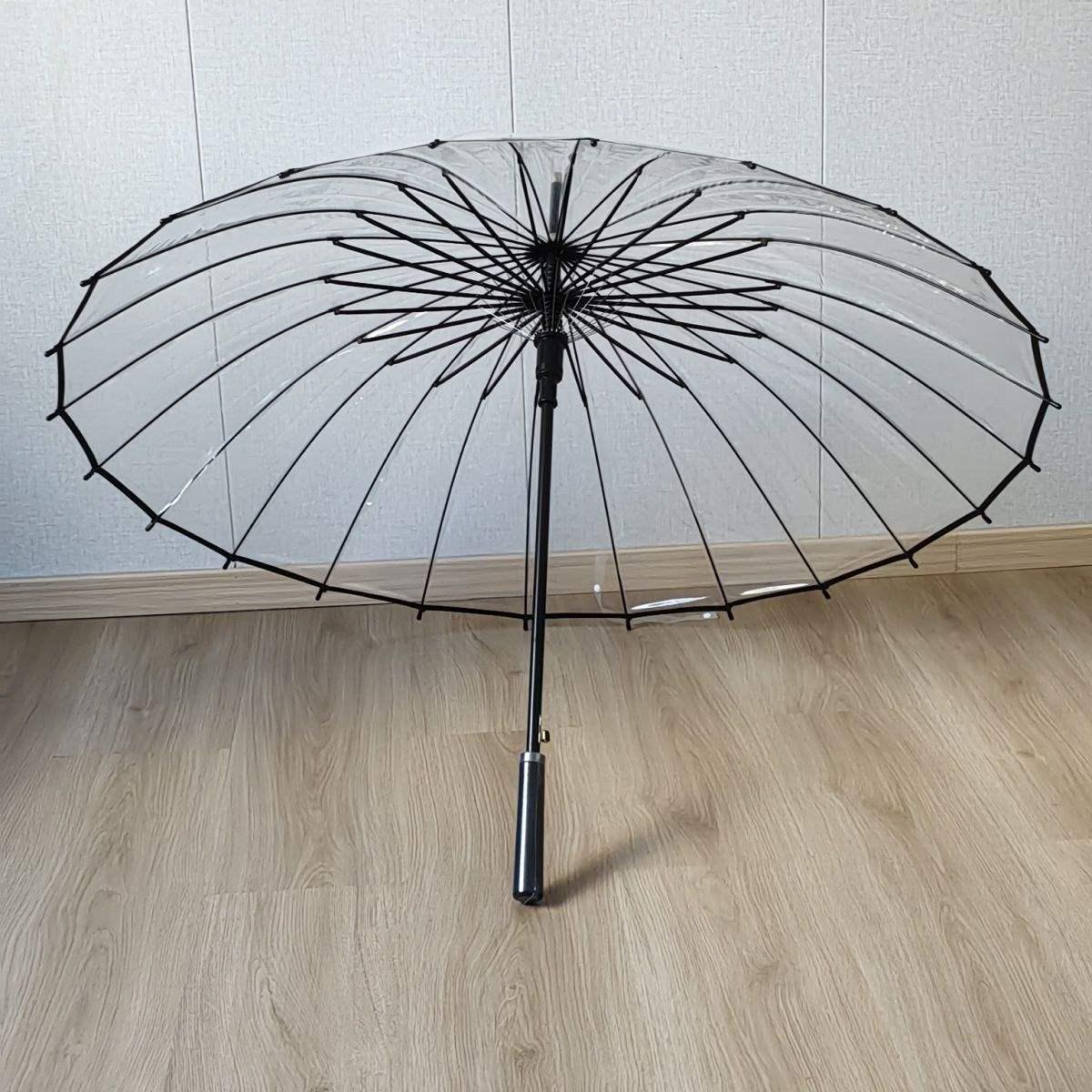 Extra Large Double Automatic Transparent Umbrella: Sturdy Windproof, Sun & Rain Dual-Use, Long Handle for Men & Women