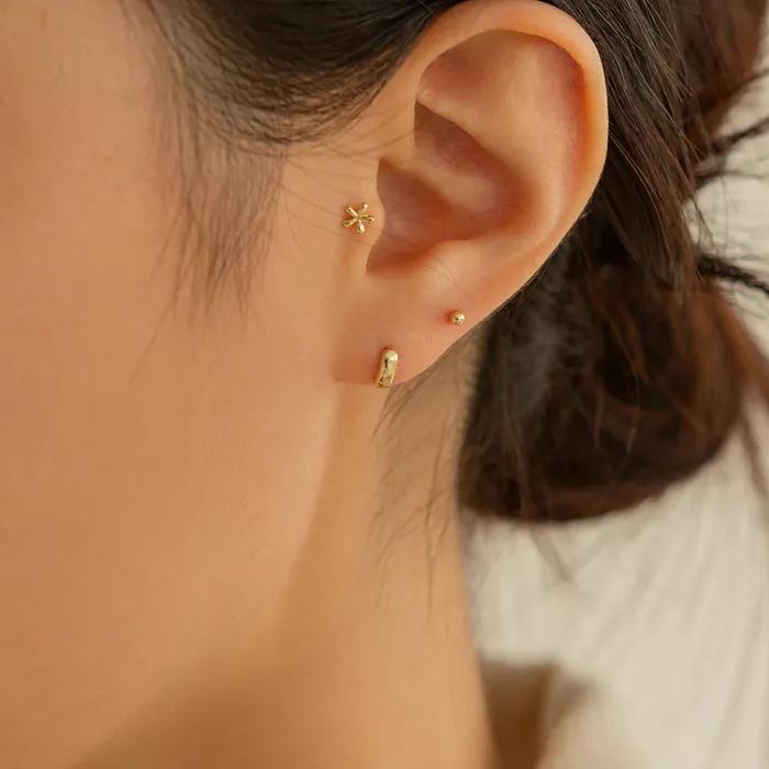 14k Mini Bean Piercing (14k Gold) LFP13