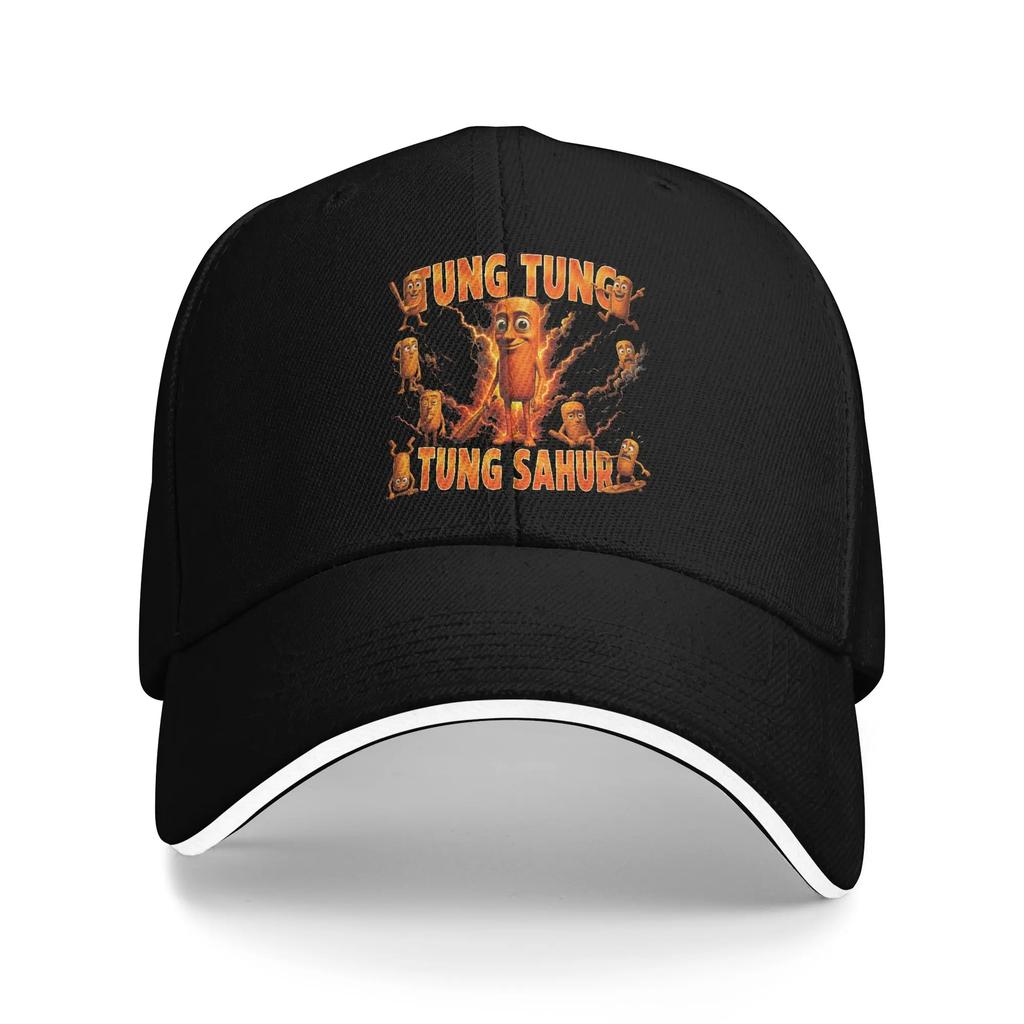 Funny Brainrot Meme Tung Tung Tung Sahur Casual Baseball Cap Outdoor Sport Trucker Hat Summer Sun Visor Unisex yk Snapback Cap