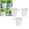 Hanging Flower Pot Efficient Drainage System Fence Hanging Bucket Pot for Balcony Garden Handrail