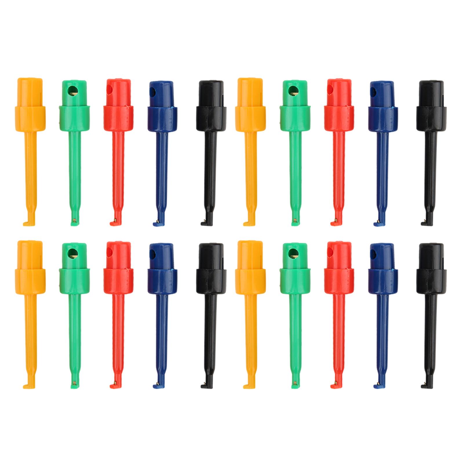 

20Pcs Large Test Hook Clip Grabber Test Probe for Electronic Testing Multimeter AccessoriesLarge