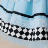 Alice In Wonderland Blue Maid Heart Princess Dress Halloween Costume for Girls