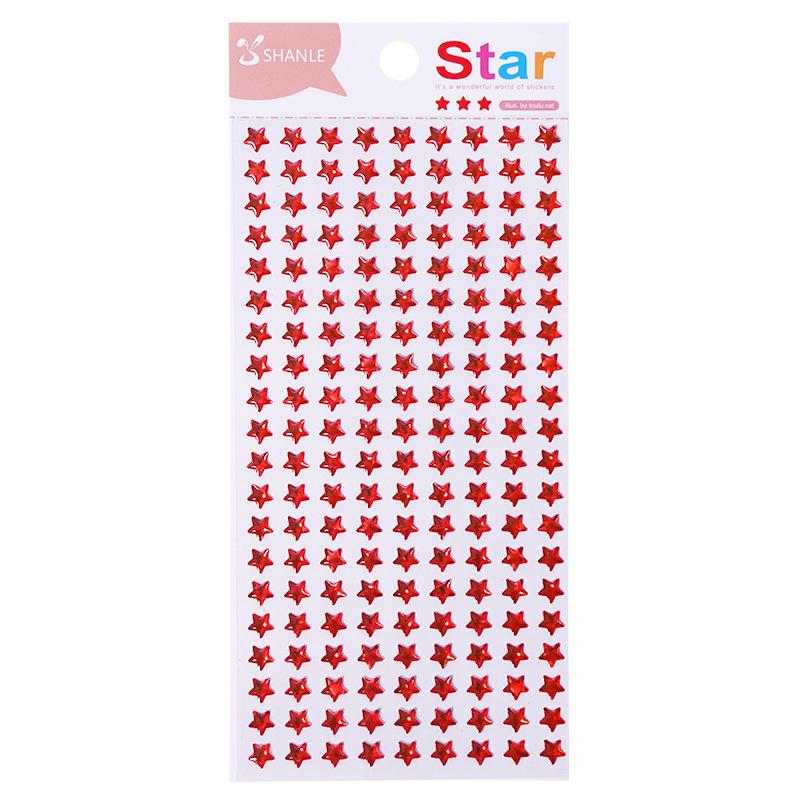 

Color Little Star Sticker Red Love Crystal Three-dimensional Children s Reward Sticker Kindergarten Baby Puzzle Handmade